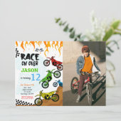 編集可能バイクフォト招待状 招待状 (スタンド正面)