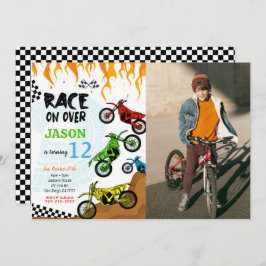 編集可能バイクフォト招待状 招待状