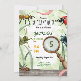 編集可能バグ誕生日招待状 招待状