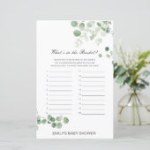 編集可能バスケットの赤ちゃんシャワーゲームの内容 (スタンド正面)