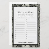 編集可能バスケットの赤ちゃんシャワーゲームの内容 (正面/裏面)