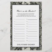 編集可能バスケットの赤ちゃんシャワーゲームの内容 (正面)