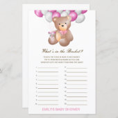 編集可能バスケットの赤ちゃんシャワーゲームの内容 (正面/裏面)