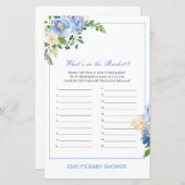 編集可能バスケットの赤ちゃんシャワーゲームの内容 (正面/裏面)