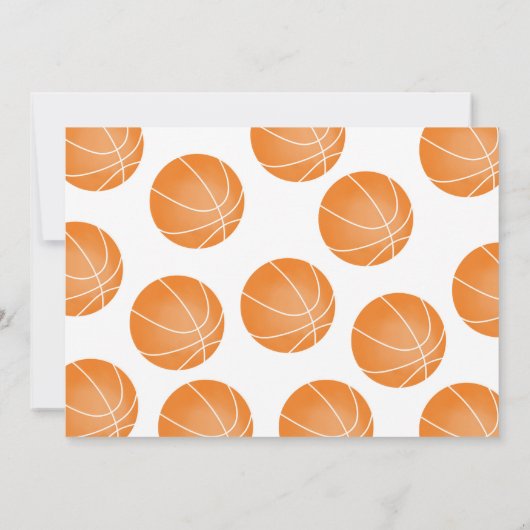編集可能バスケットボールフォト招待状 招待状 (裏面)