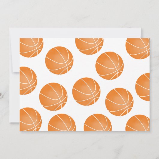 編集可能バスケットボールフォト招待状 招待状 (裏面)