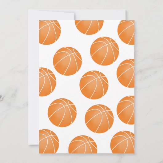 編集可能バスケットボール招待状 招待状 (裏面)