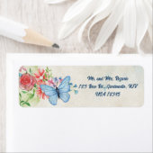 編集可能バタフライおよびバラガーデン差出人住所 ラベル (インサイチュ)