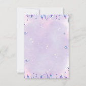 編集可能バタフライ誕生日招待状、バタフライ 招待状 (裏面)