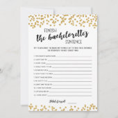 編集可能バチェロレッテの文カードを終了 招待状 (正面)