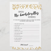 編集可能バチェロレッテの文ゲームを終了 (正面/裏面)