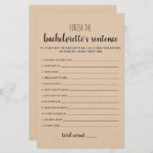 編集可能バチェロレッテの文ゲームを終了 (正面/裏面)