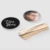 編集可能バックグラウンドホワイトブラシスクリプトチームグルーミング ハンドファン (組立なし)