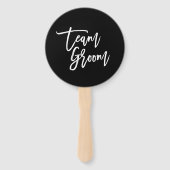 編集可能バックグラウンドホワイトブラシスクリプトチームグルーミング ハンドファン (正面)