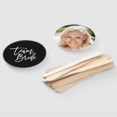 編集可能バックグラウンドホワイトブラシスクリプトチームブライド ハンドファン (組立なし)