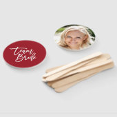 編集可能バックグラウンドホワイトブラシスクリプトチームブライド ハンドファン (組立なし)