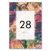 編集可能バラモダンフローラ結婚Boho テーブルナンバー (裏面)