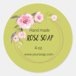 編集可能バラSOAPラベル ラウンドシール