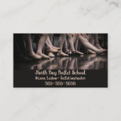 編集可能バレエインストラクター 名刺 (正面)