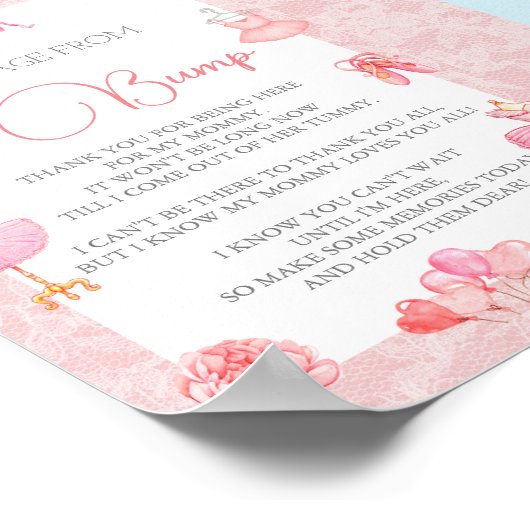 編集可能バレリーナバンプ記号 ポスター (角)