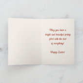 編集可能バンニーズスプリングタイムウィッシュハッピーイースター カード (内部)