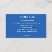 編集可能バーベルパーソナルトレーナー 名刺 (裏面)