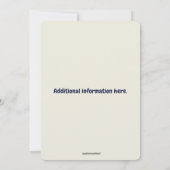 編集可能パステルドットとパーティーハットフォト誕生日 招待状 (裏面)