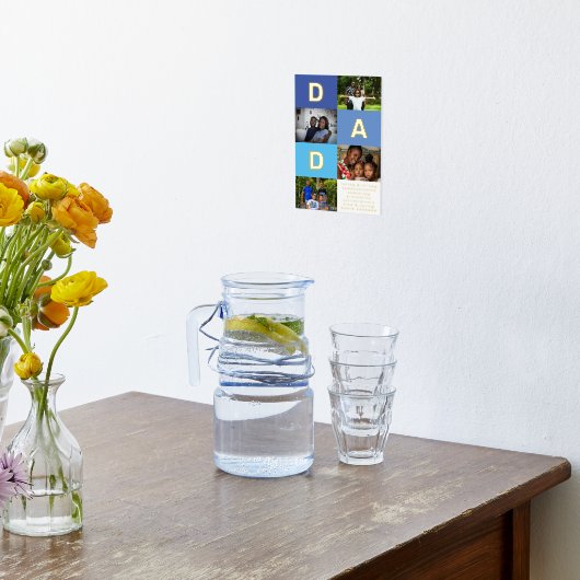 編集可能パパカラーブロック数々の写真 箔ポスター (レイダウン (キッチン))