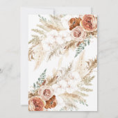 編集可能パンパスグラスベビーシャワー招待状 招待状 (裏面)