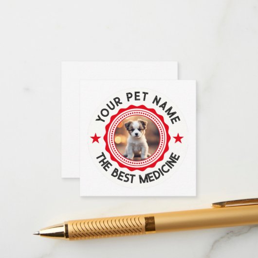 編集可能パーソナライズされたなペット愛好家 エンクロージャーカード (正面/裏面インサイチュ)