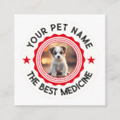 編集可能パーソナライズされたなペット愛好家 エンクロージャーカード (正面)