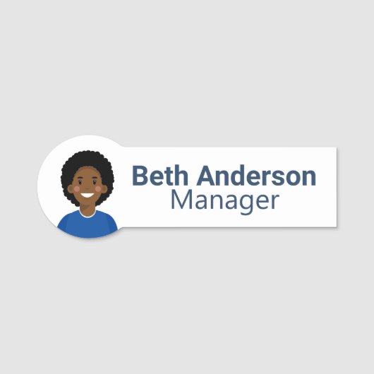 編集可能パーソナライズされたな 名札 (正面)