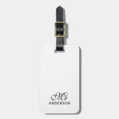 編集可能パーソナライズされたカラーエレガントスクリプトMr. ラゲッジタグ (正面縦)