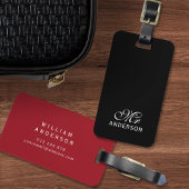 編集可能パーソナライズされたカラーエレガントスクリプトMr. ラゲッジタグ