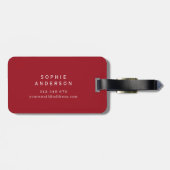 編集可能パーソナライズされたカラーエレガントスクリプトMrs. ラゲッジタグ (裏面横)