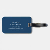 編集可能パーソナライズされたカラーエレガントスクリプトMrs. ラゲッジタグ (裏面横)