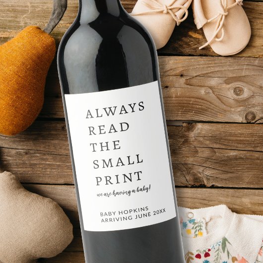 編集可能パーソナライズされたベビーの発表 ワインラベル