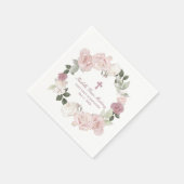 編集可能パーソナライズされた最初の聖餐式 スタンダードカクテルナプキン (角)