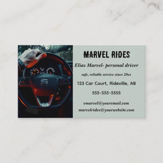 編集可能パーソナルドライバー 名刺 (正面)