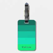 編集可能パーソナル🍋ブライトグリーン春ハウス ラゲッジタグ (裏面縦)