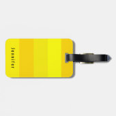 編集可能パーソナルブライトレモンイエロー春ハウス ラゲッジタグ (裏面横)