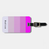 編集可能パーソナルマゼンタオーキッドバイオレットマウブハウス ラゲッジタグ (正面横)