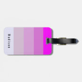 編集可能パーソナルマゼンタオーキッドバイオレットマウブハウス ラゲッジタグ (裏面横)