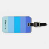 編集可能パーソナル☀️🍋ブライトブルー春ハウス ラゲッジタグ (正面横)