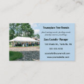 編集可能パーティーイベントテントレンタル 名刺 (正面)