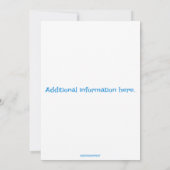 編集可能パーティー帽子と紙吹雪パーティー 招待状 (裏面)