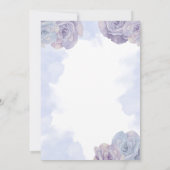 編集可能パープルウォーターカラーキンセニェラ招待状 招待状 (裏面)