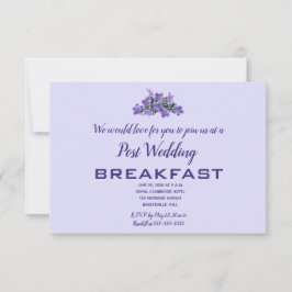 編集可能パープルカンパナラポス結婚トブレックファースト 出欠カード