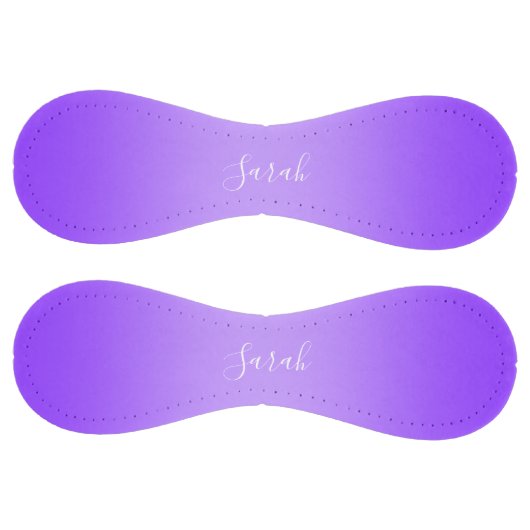 編集可能パープルバイオレットグラデーションおよびホワイト文字スクリプト ソフトボール (パネル)