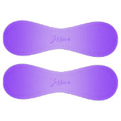 編集可能パープルバイオレットグラデーションおよび文字スクリプト ソフトボール (パネル)